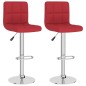 Barhocker 2 Stk. Weinrot Stoff Barhocker 2 Stk. Weinrot Stoff