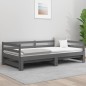 vidaXL Tagesbett Ausziehbar Grau 2x(80x200) cm Massivholz Kiefer vidaXL Tagesbett Ausziehbar Grau 2x(80x200) cm Massivholz Kiefer