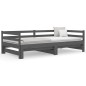 vidaXL Tagesbett Ausziehbar Grau 2x(80x200) cm Massivholz Kiefer vidaXL Tagesbett Ausziehbar Grau 2x(80x200) cm Massivholz Kiefer