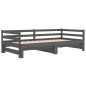 vidaXL Tagesbett Ausziehbar Grau 2x(80x200) cm Massivholz Kiefer vidaXL Tagesbett Ausziehbar Grau 2x(80x200) cm Massivholz Kiefer