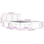 vidaXL Massivholzbett Grau 150x200 cm vidaXL Massivholzbett Grau 150x200 cm