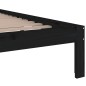 vidaXL Massivholzbett Schwarz 150x200 cm vidaXL Massivholzbett Schwarz 150x200 cm