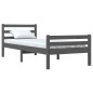 vidaXL Massivholzbett Grau 75x190 cm vidaXL Massivholzbett Grau 75x190 cm