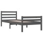 vidaXL Massivholzbett Grau 75x190 cm vidaXL Massivholzbett Grau 75x190 cm