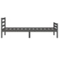 vidaXL Massivholzbett Grau 75x190 cm vidaXL Massivholzbett Grau 75x190 cm