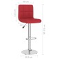 Barhocker 2 Stk. Weinrot Stoff Barhocker 2 Stk. Weinrot Stoff
