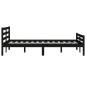 vidaXL Massivholzbett Schwarz 135x190 cm vidaXL Massivholzbett Schwarz 135x190 cm