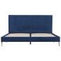 Bettgestell Blau Stoff 140 x 200 cm Bettgestell Blau Stoff 140 x 200 cm