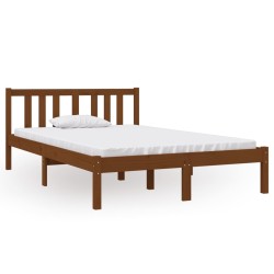 vidaXL Massivholzbett Honigbraun 120x190 cm