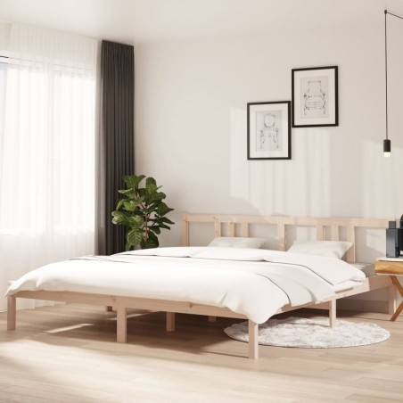 vidaXL Massivholzbett 180x200 cm