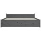 vidaXL Massivholzbett Grau 140x190 cm vidaXL Massivholzbett Grau 140x190 cm
