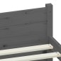 vidaXL Massivholzbett Grau 140x190 cm vidaXL Massivholzbett Grau 140x190 cm