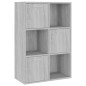 vidaXL Lagerschrank Grau Sonoma 60x29,5x90 cm vidaXL Lagerschrank Grau Sonoma 60x29,5x90 cm