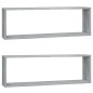 vidaXL Wandregale 2 Stk. Grau Sonoma 80x15x26,5 cm Holzwerkstoff vidaXL Wandregale 2 Stk. Grau Sonoma 80x15x26,5 cm Holzwerkstoff