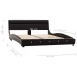 Bettgestell mit LED Schwarz Kunstleder 140x200 cm Bettgestell mit LED Schwarz Kunstleder 140x200 cm