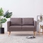 vidaXL 2-Sitzer-Sofa Stoff Taupe vidaXL 2-Sitzer-Sofa Stoff Taupe