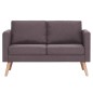 vidaXL 2-Sitzer-Sofa Stoff Taupe vidaXL 2-Sitzer-Sofa Stoff Taupe