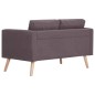 vidaXL 2-Sitzer-Sofa Stoff Taupe vidaXL 2-Sitzer-Sofa Stoff Taupe