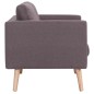 vidaXL 2-Sitzer-Sofa Stoff Taupe vidaXL 2-Sitzer-Sofa Stoff Taupe