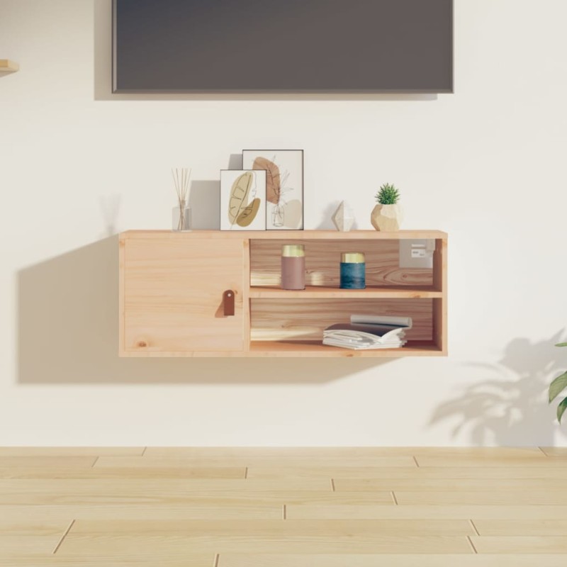 vidaXL Wandschrank 80x30x30 cm Massivholz Kiefer vidaXL Wandschrank 80x30x30 cm Massivholz Kiefer