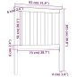 vidaXL Kopfteil Grau 81x6x101 cm Massivholz Kiefer