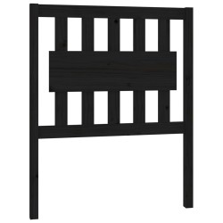 vidaXL Kopfteil Schwarz 80,5x4x100 cm Massivholz Kiefer