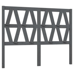vidaXL Kopfteil Grau 156x4x100 cm Massivholz Kiefer