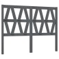 vidaXL Kopfteil Grau 156x4x100 cm Massivholz Kiefer