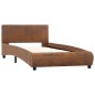 Bettgestell Braun Kunstleder 100x200 cm Bettgestell Braun Kunstleder 100x200 cm