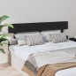 vidaXL Kopfteil Schwarz 154x3x81 cm Massivholz Kiefer