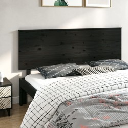 vidaXL Kopfteil Schwarz 184x6x82,5 cm Massivholz Kiefer