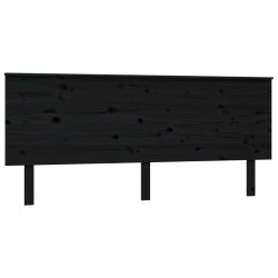 vidaXL Kopfteil Schwarz 184x6x82,5 cm Massivholz Kiefer