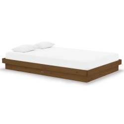 vidaXL Massivholzbett Honigbraun 120x190 cm