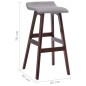 Barhocker Hellgrau Stoff Barhocker Hellgrau Stoff