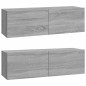 vidaXL TV-Wandschränke 2 Stk. Grau Sonoma 100x30x30 cm Holzwerkstoff vidaXL TV-Wandschränke 2 Stk. Grau Sonoma 100x30x30 cm Holzwerkstoff