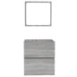 vidaXL Badschrank mit Spiegel Grau Sonoma Holzwerkstoff vidaXL Badschrank mit Spiegel Grau Sonoma Holzwerkstoff