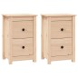 vidaXL Nachttische 2 Stk. 40x35x61,5 cm Massivholz Kiefer vidaXL Nachttische 2 Stk. 40x35x61,5 cm Massivholz Kiefer