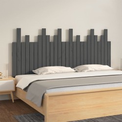 vidaXL Wand-Kopfteil Grau 166x3x80 cm Massivholz Kiefer