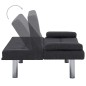 vidaXL Schlafsofa mit zwei Kissen Dunkelgrau Polyester vidaXL Schlafsofa mit zwei Kissen Dunkelgrau Polyester