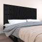 vidaXL Wand-Kopfteil Schwarz 204x3x90 cm Massivholz Kiefer