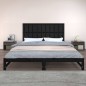 vidaXL Wand-Kopfteil Schwarz 204x3x90 cm Massivholz Kiefer