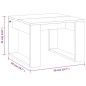 vidaXL Beistelltisch Räuchereiche 50x50x35 cm Holzwerkstoff vidaXL Beistelltisch Räuchereiche 50x50x35 cm Holzwerkstoff