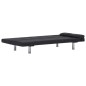 vidaXL Schlafsofa mit zwei Kissen Dunkelgrau Polyester vidaXL Schlafsofa mit zwei Kissen Dunkelgrau Polyester
