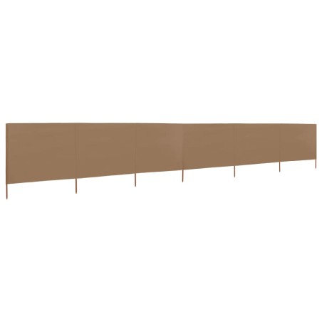 vidaXL 6-teiliges Windschutzgewebe 800 x 80 cm Taupe