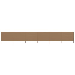 vidaXL 6-teiliges Windschutzgewebe 800 x 80 cm Taupe