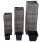 vidaXL Garten-Hochbeete 3-tlg. Poly Rattan Grau vidaXL Garten-Hochbeete 3-tlg. Poly Rattan Grau