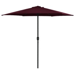vidaXL Sonnenschirm mit Aluminium-Mast 270 x 246 cm Bordeauxrot