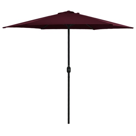 vidaXL Sonnenschirm mit Aluminium-Mast 270 x 246 cm Bordeauxrot