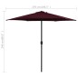 vidaXL Sonnenschirm mit Aluminium-Mast 270 x 246 cm Bordeauxrot vidaXL Sonnenschirm mit Aluminium-Mast 270 x 246 cm Bordeauxrot