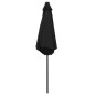 vidaXL Sonnenschirm mit LED-Leuchten & Aluminium-Mast 270 cm Schwarz vidaXL Sonnenschirm mit LED-Leuchten & Aluminium-Mast 270 cm Schwarz